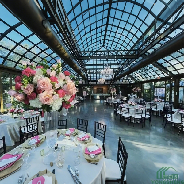 Steel structure glass wedding house